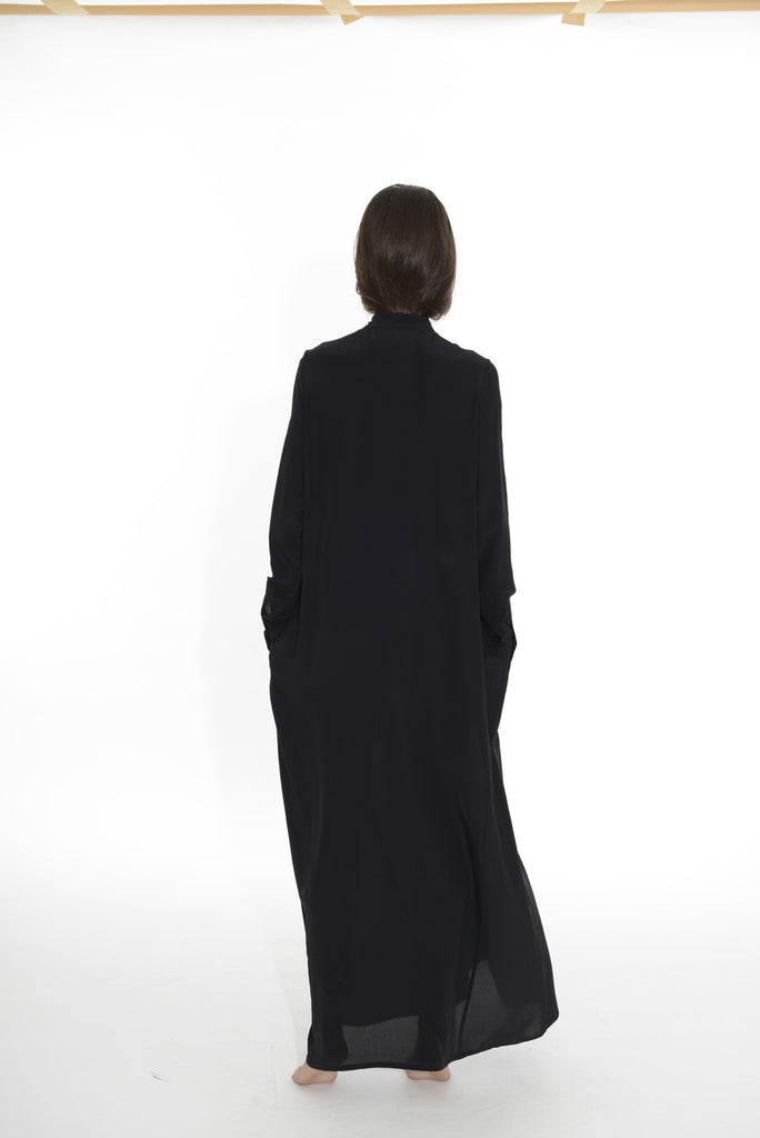 Dumitrascu Kaftan Dress Classic Black Silk