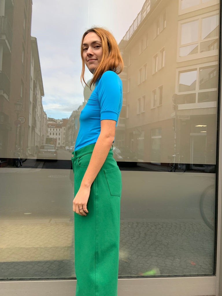 Dumitrascu Large Jeans, Green Denim